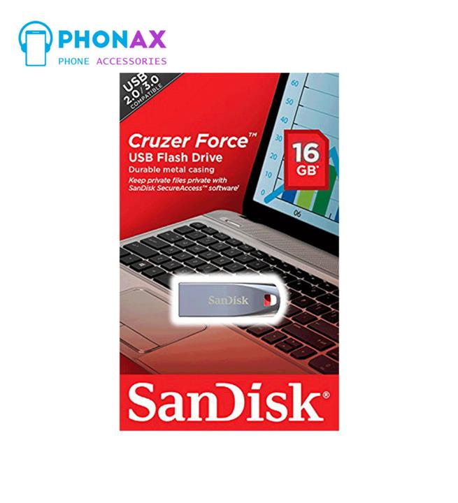فلش مموری سن دیسک مدل SanDisk Cruzer Force 64GB  با گارانتی مادام العمر